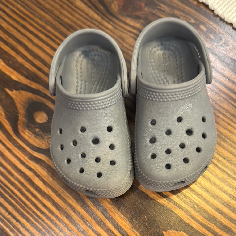 CROCS Gray Water Shoes with Perforated Design